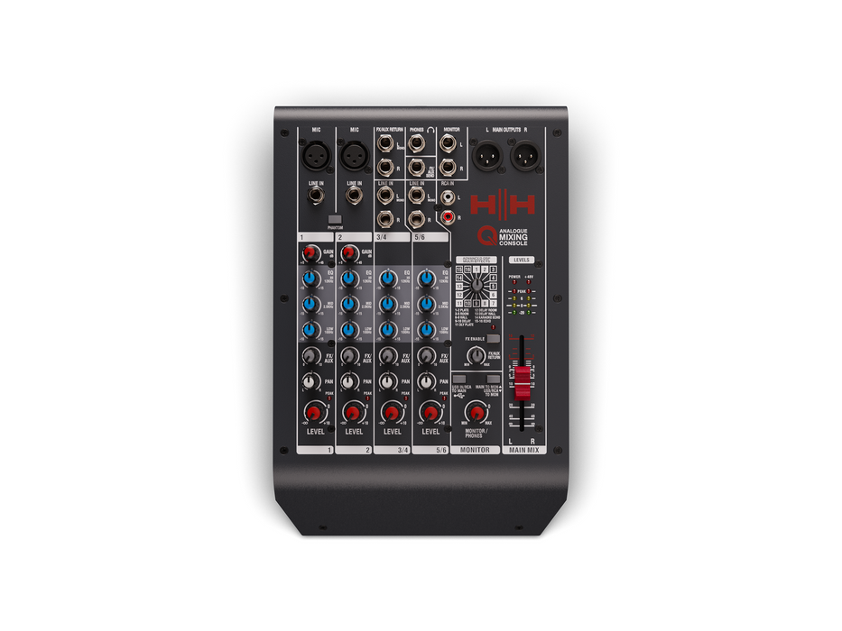 HH Q Series | Q6FX Professional 6-Channel Analogue Mixer With DSP