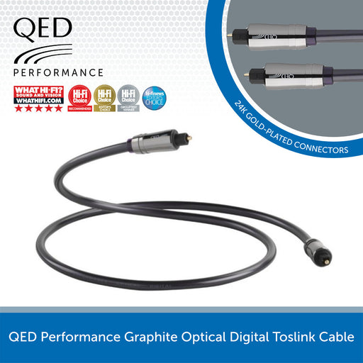 QED Performance Graphite Optical Digital Toslink Cable
