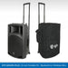QTX QX15PA-PLUS 15" Portable PA Speaker with Bluetooth & 2 Wireless Microphones