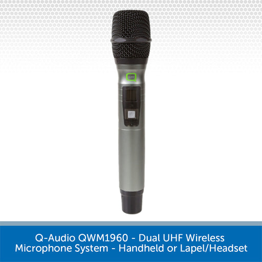 Q-Audio QWM1960 - Dual UHF True Diversity Wireless Microphone System