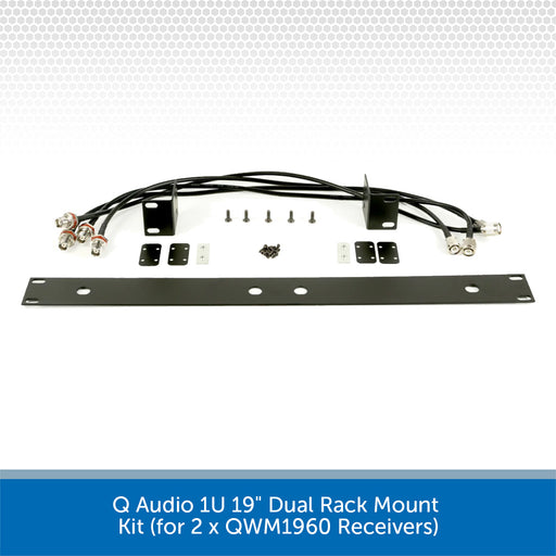 Q Audio 1U 19" Dual Rack Mount Kit (for 2 x QWM1960 Receivers)