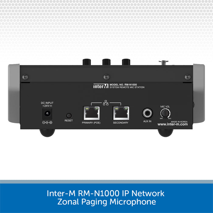 Inter-M RM-N1000 IP Network Zonal Paging Microphone