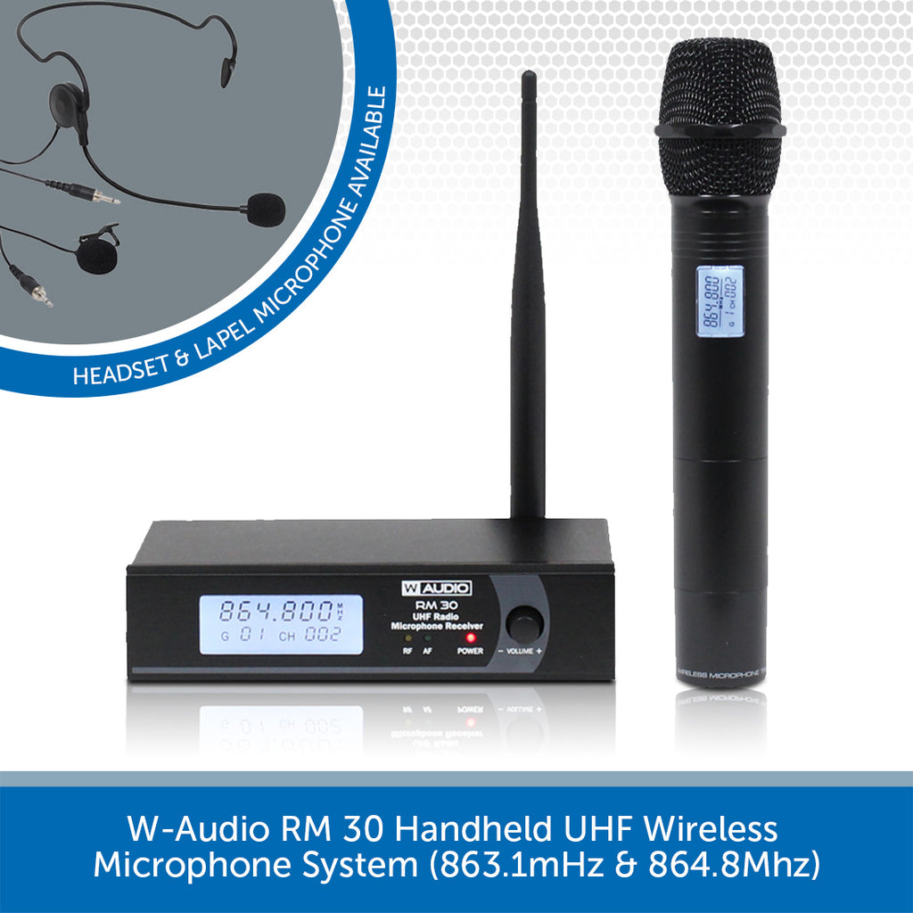 W Audio RM 30 Handheld UHF Wireless Mic System Audiovolt