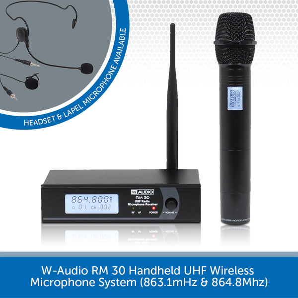 W Audio RM 30 Handheld UHF Wireless Mic System Audiovolt