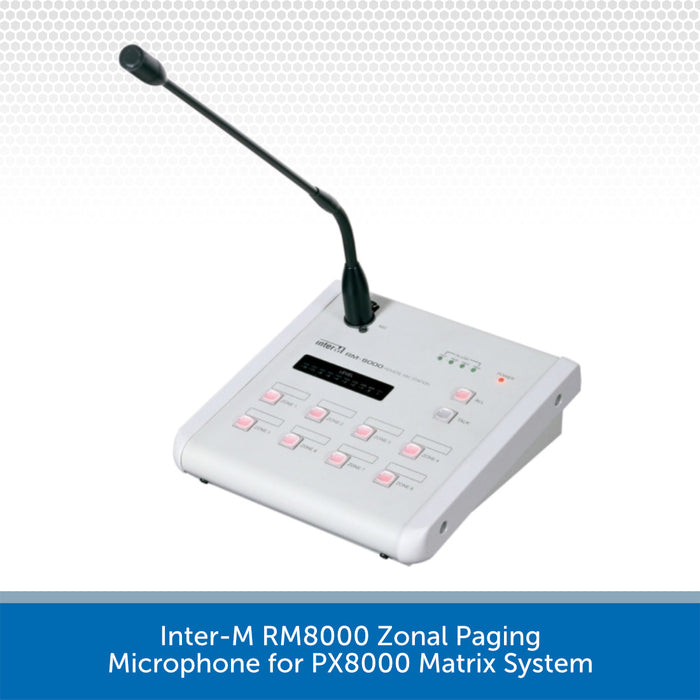 Inter-M RM8000 Zonal Paging Microphone for PX8000 Matrix System