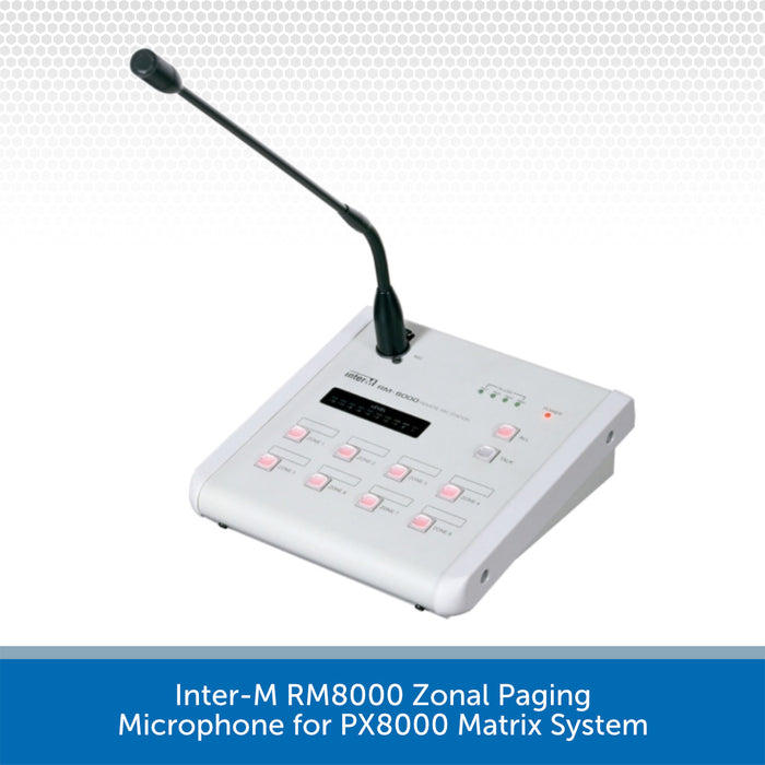 Inter-M RM8000 Zonal Paging Microphone for PX8000 Matrix | Audio Volt