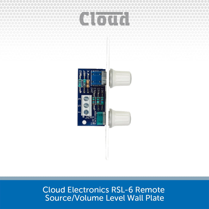 Cloud Electronics RSL-6 Remote Source/Volume Level Wall Plate