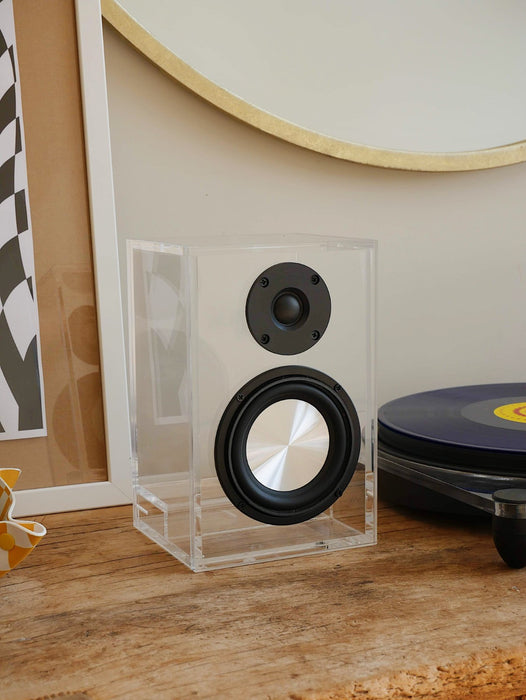 Steepletone Soho - Clear Luxury Turntable with Wireless Speakers