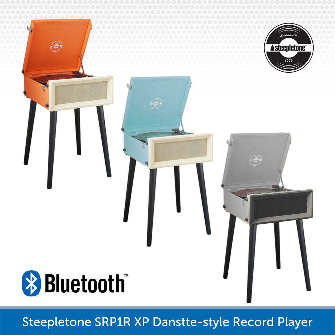 Steepletone SRP1R XP Retro Record Player with Bluetooth | Audio Volt