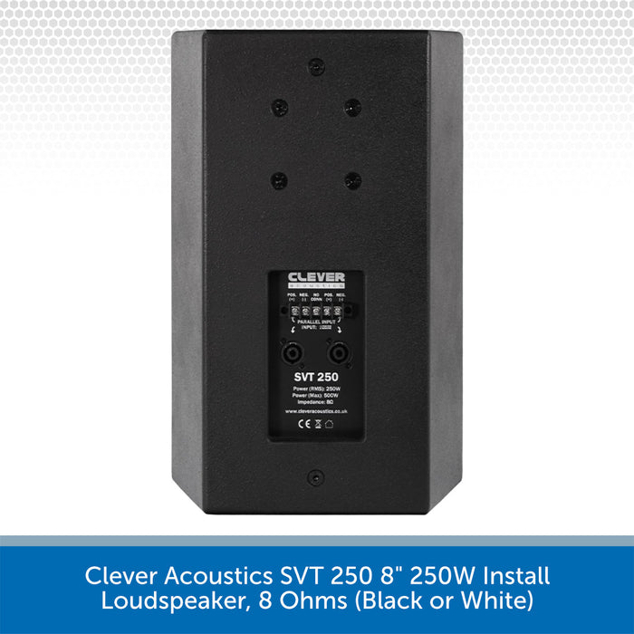 Clever Acoustics SVT 250 10" 250W Install Loudspeaker Black Back