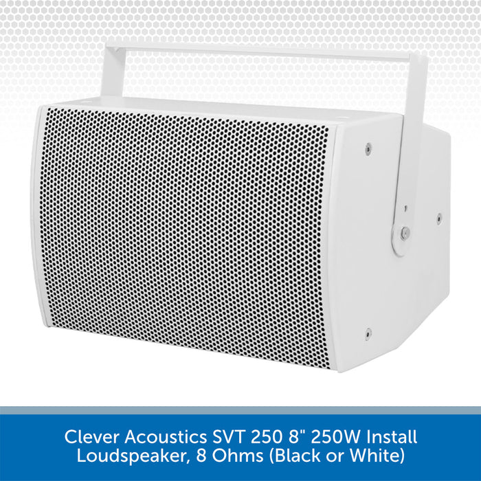 Clever Acoustics SVT 250 10" 250W Install Loudspeaker White Front Bracket