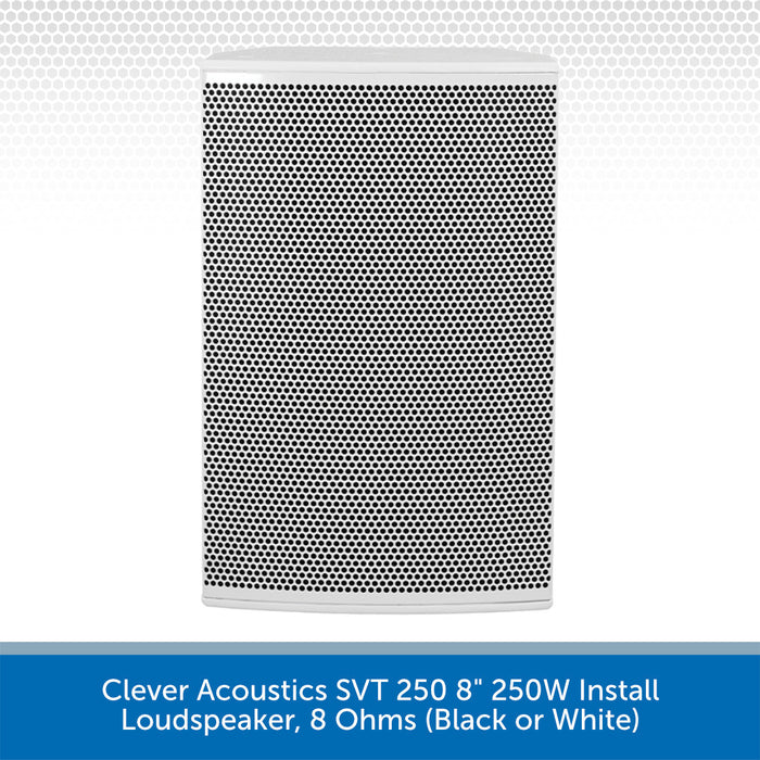 Clever Acoustics SVT 250 10" 250W Install Loudspeaker White Front