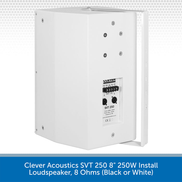 Clever Acoustics SVT 250 10" 250W Install Loudspeaker White Back Bracket