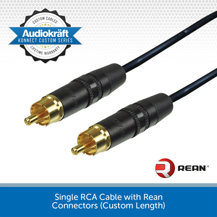 AudioKraft Konnect Custom Series | Premium Single RCA Subwoofer Cable