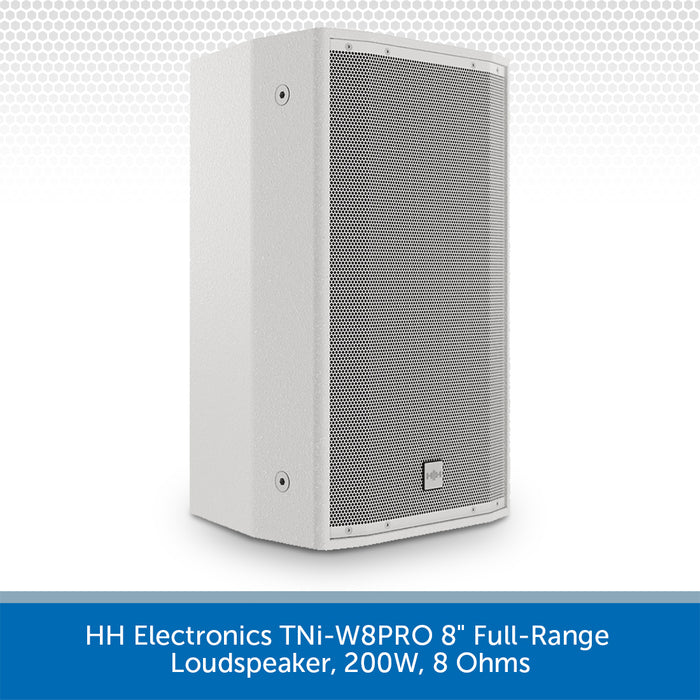 HH Electronics TNi-W8PRO 8" Full-Range Loudspeaker, 200W, 8 Ohms (Available in Black or White)