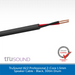 TruSound 16/2 Professional 2-Core 1.5mm Speaker Cable - Black, 300m Drum