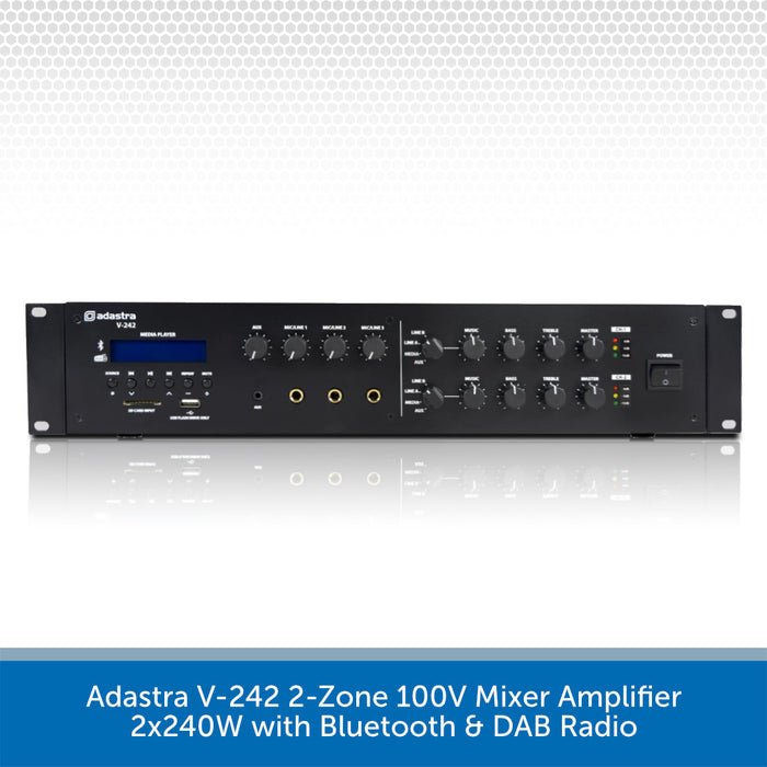 Adastra V-242 2-Zone 100V Mixer Amplifier Main