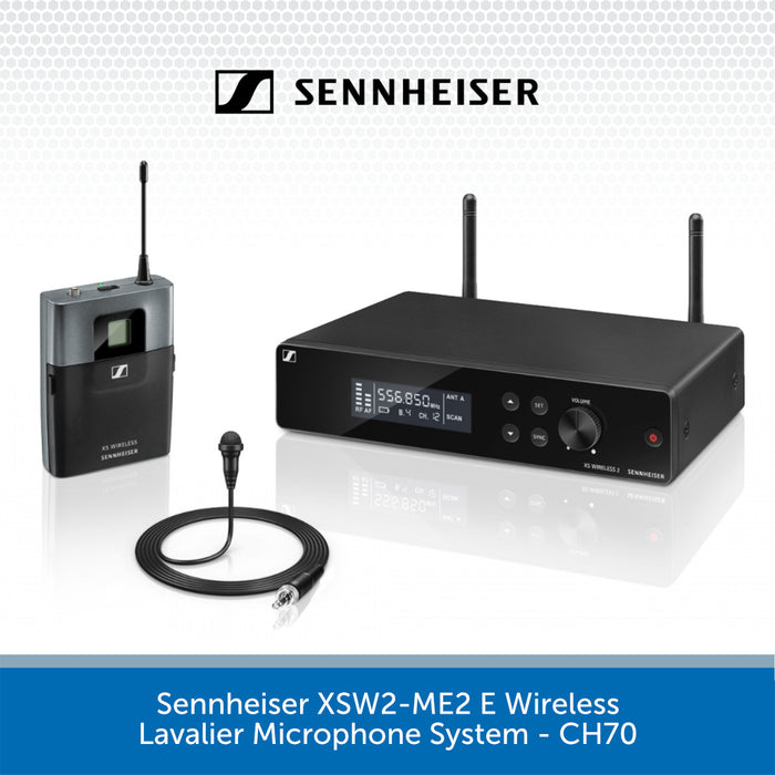 Sennheiser XSW2-ME2 E Wireless Lavalier Microphone System - CH70
