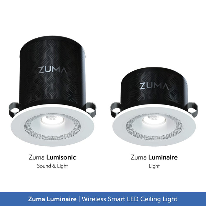 Image showing the size difference of a Zuma Lumisonic and Luminaire  