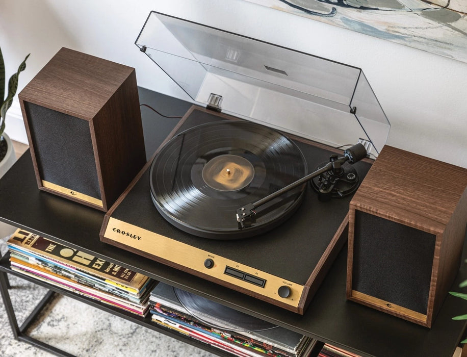 Crosley C72 Record Player with Bluetooth Speakers - Walnut