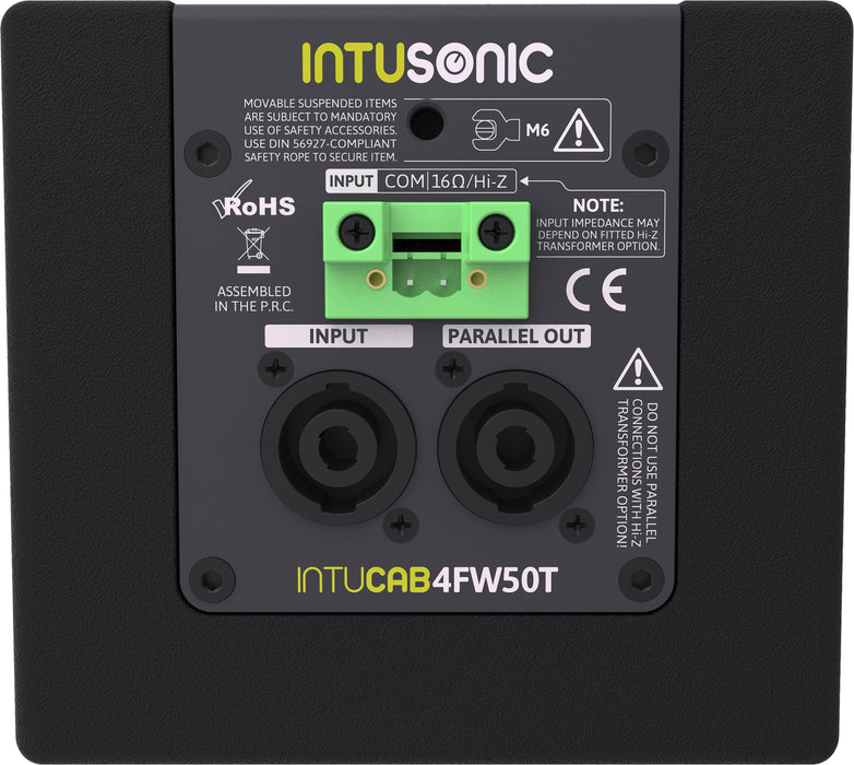 Intusonic IntuCab 4FW50T Robust 4'' Background Music Speaker, 16 ohm