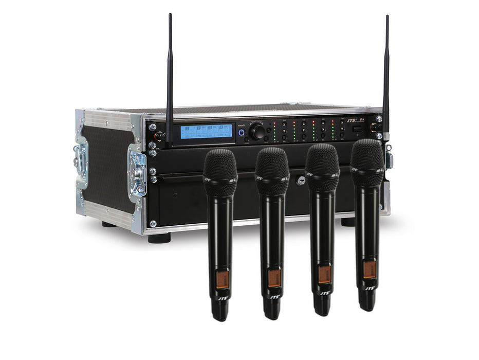 JTS R4 4-Way 'All Racked Up' Wireless Microphone System - Headset or Handheld Mics