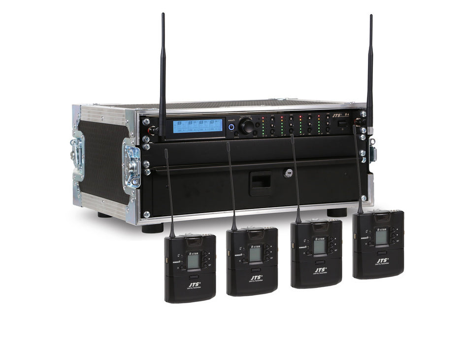 JTS R4 4-Way 'All Racked Up' Wireless Microphone System - Headset or Handheld Mics