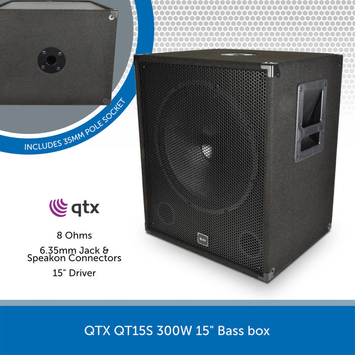 QTX QT15S 300W 15" Bass box