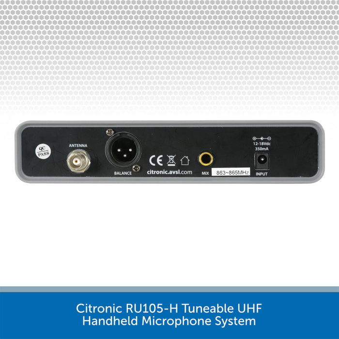 Citronic RU105-H Tuneable UHF Handheld Microphone System