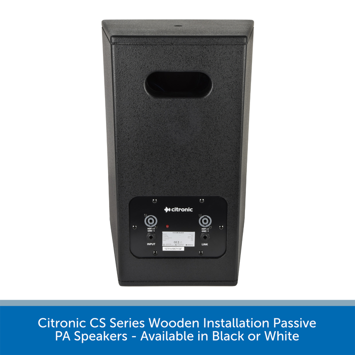 Citronic CS Series Wooden Installation Passive PA Speakers - Available in Black or White