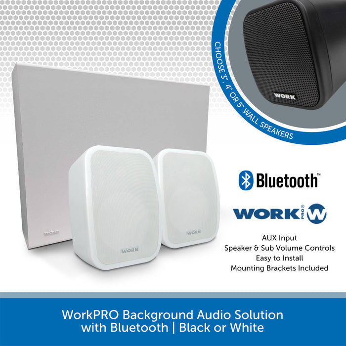WorkPRO Background Audio Solution with Bluetooth | Black or White