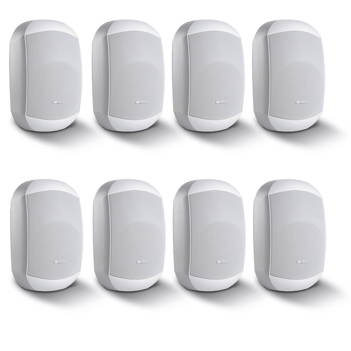 8 Pack of Apart MASK4CT-W Two-Way Loudspeakers in White