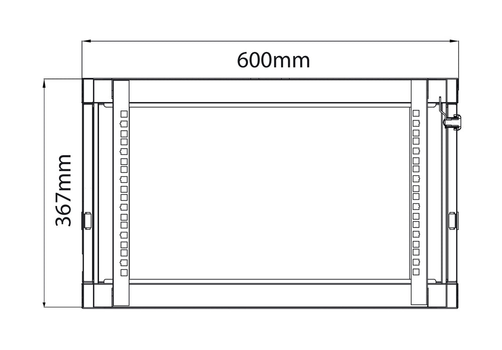 19" Rack Mount Cabinets - Lockable Door - Tamper Proof - 450mm or 600mm Deep