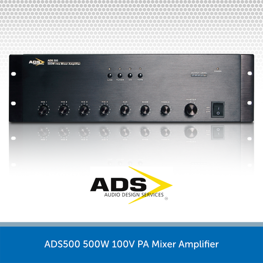 ADS500 500W 100V PA Mixer Amplifier