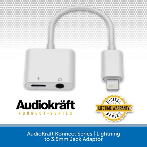 AudioKraft Konnect Series | Lightning to 3.5mm Jack Adaptor