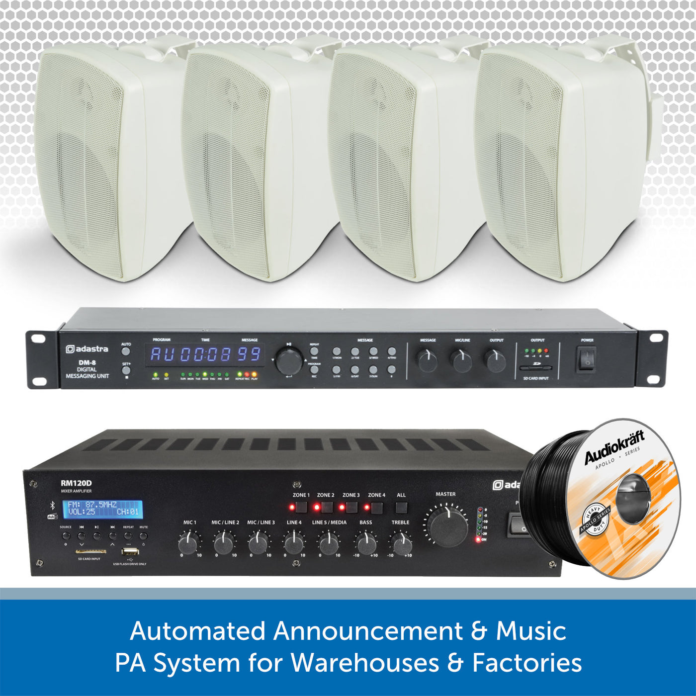 Automated Announcement PA Speaker System for Warehouses | Audio Volt