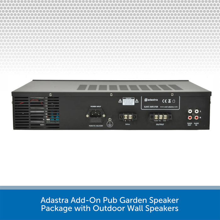 Adastra Add-On Pub Garden Speaker Package with Outdoor Wall Speakers