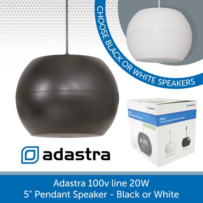 Adastra 100v line 5" Pendant Speaker 20W Black or White