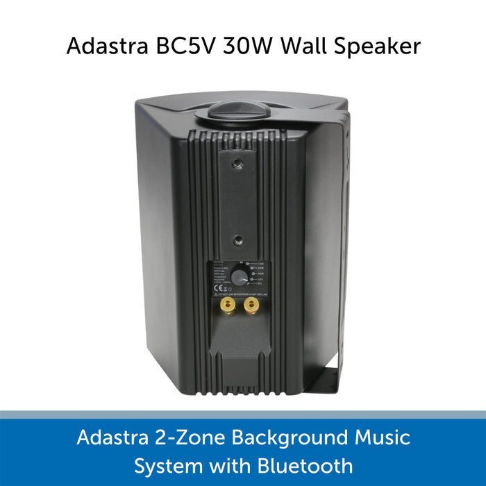 Adastra 2-Zone Background Music System with Bluetooth - Speaker Connections