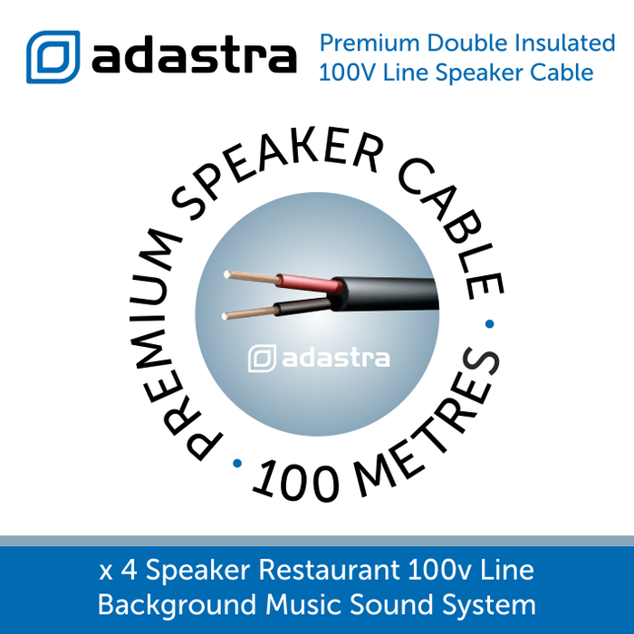 Adastra premium double insulated 100v Line Speaker Cable