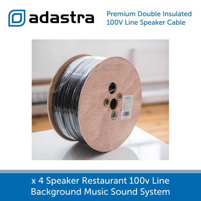 Adastra premium double insulated 100v Line Speaker Cable black