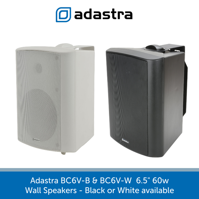 Adastra BC6V 6" Indoor Wall Speakers, 100V Line, Available in Black or White