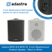 Adastra BP4V IP54 Rated Outdoor Wall Speaker for Background Music and Voice, 100V Line, Black or White