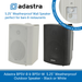 Adastra BP5V Weatherproof Outdoor Wall Speakers for Background Music and Voice, 100V Line, Black or White