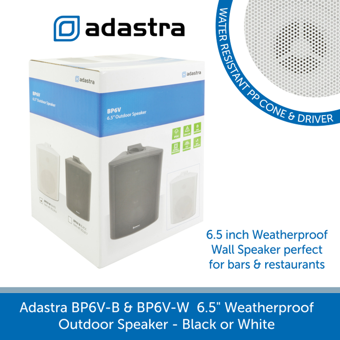 Showing a box for a Adastra BP6V-B & BP6V-W  6.5" Weatherproof Outdoor Speaker