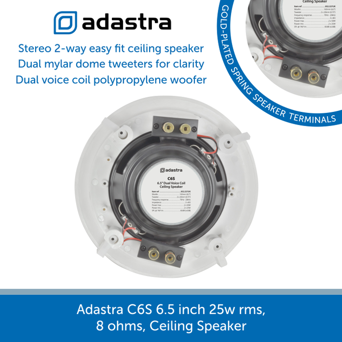 Showing the back of a Adastra C6S Ceiling Speaker