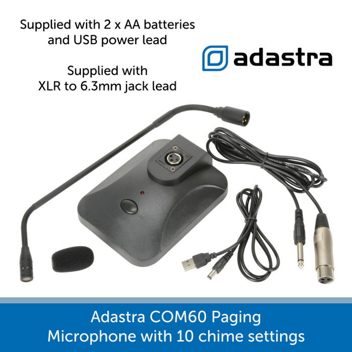 Whats in the box for a Adastra C0M60 paging microphone