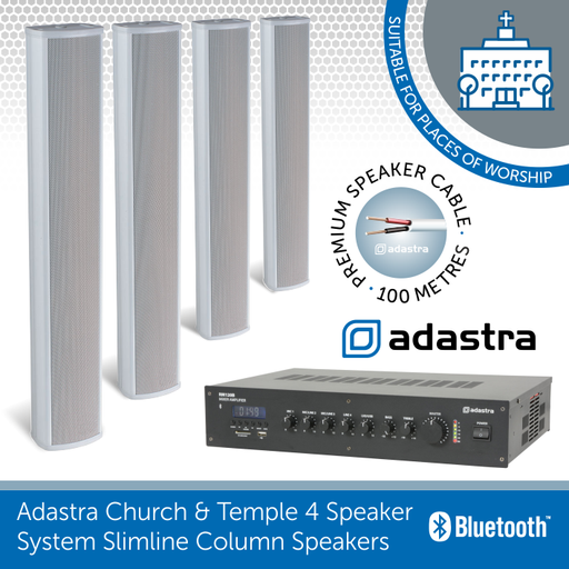 dastra Church & Temple 4 Speaker 100v Line Background Sound System
