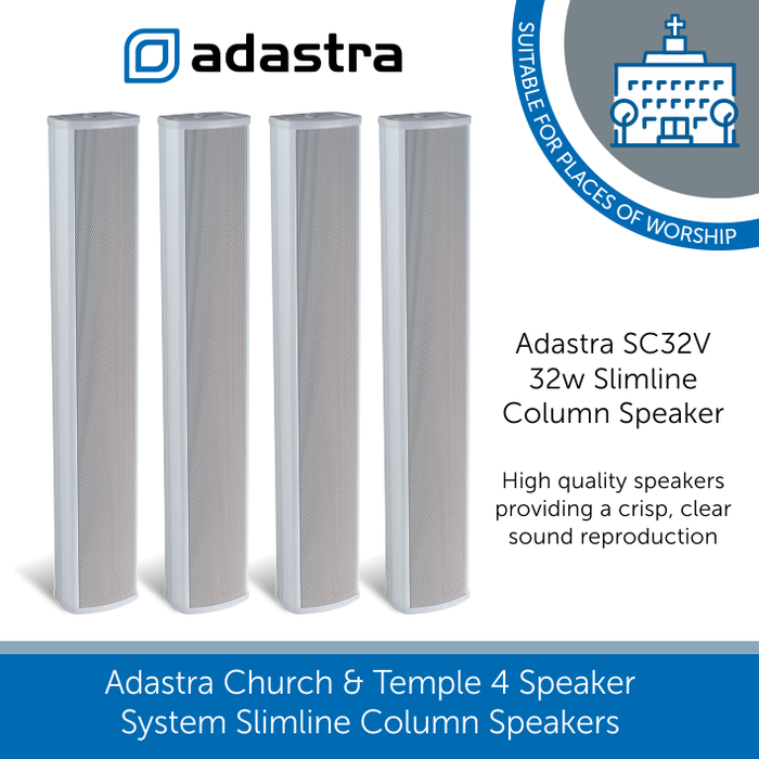 Adastra SC32V 32w Slimline Column Speaker 100V or 8Ohm