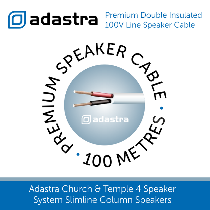 White Adastra premium speaker cable 100 metres